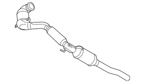 Intake pipe with catalytic converter VW Jetta 11-18 USA 1.4T with lambda probe
