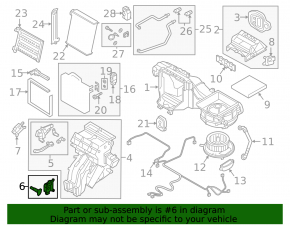 Actuator motor drive heater air conditioner Audi A3 22-26