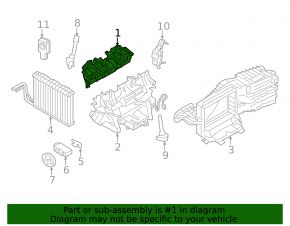 Heater assembly BMW 5 F10 10-16 4 zone valve