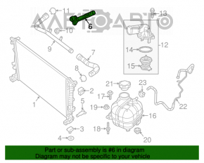 Cooling pipe lower Jeep Cherokee KL 14-22 3.2