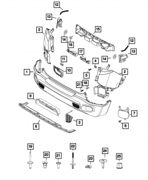 Jeep Renegade Rear Bumper Absorber 15-