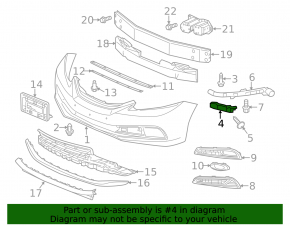 Right front bumper mount for Honda Civic 11-15 2013-15