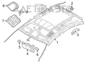 Nissan Altima 13-14 headliner without sunroof
