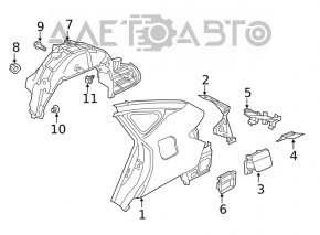 Rear left fender liner Honda Clarity 18-21