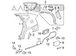Toyota Prius 2009 Fuel Filler Release Lever