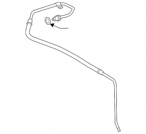 Power steering hose VW Touareg 11-17 return