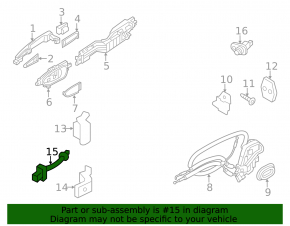 Rear left door limiter Infiniti QX56 QX80 10-20