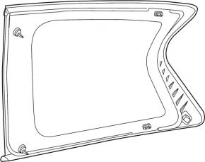 Rear left blind glass window Infiniti JX35 QX60 13-