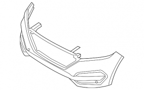 Front bumper bare Hyundai Tucson 16-18 without washers, without parking sensors