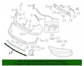 Kia Sportage 20-22 rear bumper molding for parking sensors