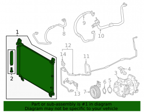 Lexus GS200t GS300 16-19 Air Conditioning Radiator Condenser