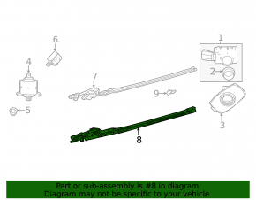 Bracket for the foot-operated trunk opening sensor for the Toyota Highlander 20-26