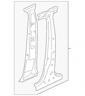 Central left body pillar Audi A4 B9 17- sawed off, butt