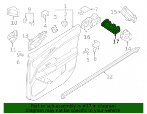 Front left window lift control for Kia Sportage 23-26 auto