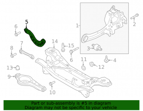 Upper rear right control arm Ford C-max MK2 13-18