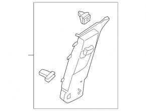 Ford Escape MK3 13-16 center pillar trim, upper left, gray