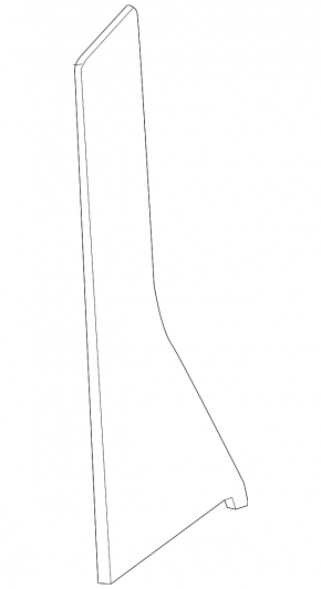 Door trim side rear left Lincoln Nautilus 19-23 rear