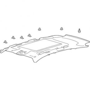Ford Escape MK3 17-19 headliner rest gray for panorama