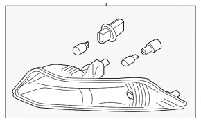 Turn signal in the bumper right Ford Mustang mk6 15-17