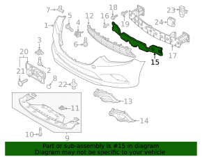 Mazda 6 14-17 Front Bumper Absorber