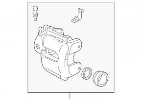 Front left caliper for Land Rover Range Rover 13-21