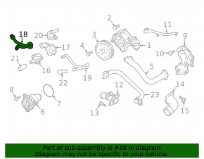 Cooling system hose for Audi Q7 20-26 3.0T MHEV