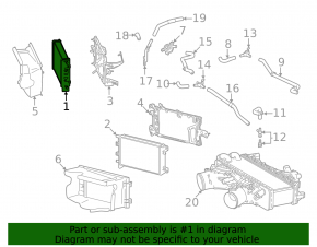 Lexus LX 22-26 intercooler radiator, right