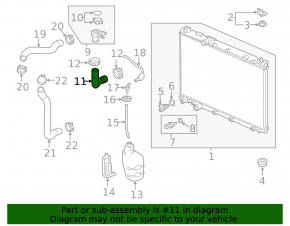 Lower cooling pipe Honda CRV 17-19 2.4
