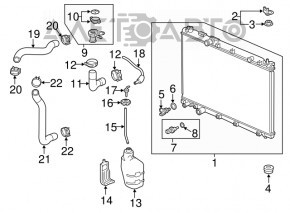 Lower cooling pipe Honda CRV 17-19 2.4
