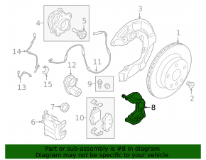 Rear right brake caliper bracket for BMW 3 G20 19-22 for 345/24mm red M Performance