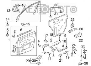 Front Right Window Regulator for Acura MDX 07-13