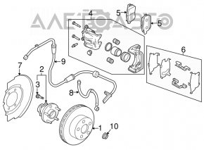 Front left hub Infiniti FX35 FX45 03-08 AWD