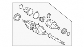 Front right axle drive for Toyota Land Cruiser 24-26 AWD