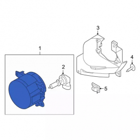 Fog lamp left PTF Ford Focus mk3 11-14 prerest VALEO