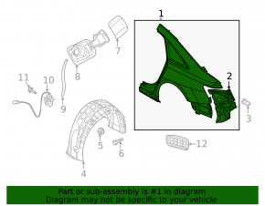 Quarter wing rear left Audi A6 C8 19-