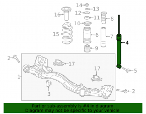 Rear left shock absorber Honda HR-V 16-22