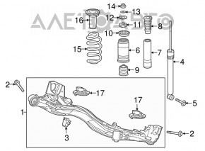 Rear right shock absorber Honda HR-V 16-22