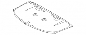 The hood insulation on a Toyota Camry V55 2015-2017 is torn.