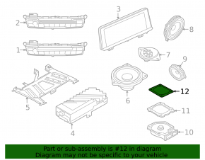 Subwoofer grille left BMW X1 F48 16-22