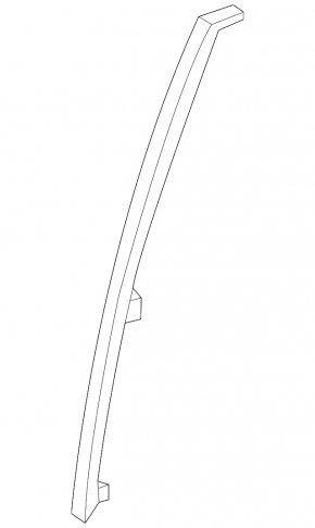 Rear right door glass guide Toyota Highlander 20-