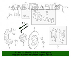 ABS sensor front left Chrysler 200 15-17