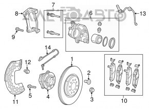 ABS sensor front left Chrysler 200 15-17