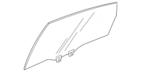 Rear left door glass for a Honda Accord 18-22