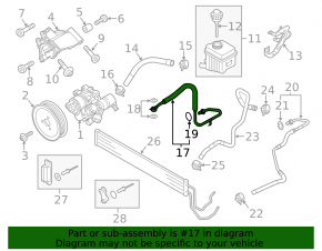 High pressure hose power steering Audi Q7 4L 10-15