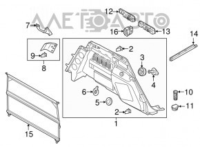 Right arch trim Audi Q5 80A 18-20 gray, scratches
