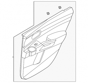 Door trim panel rear right Kia Sorento 21-25 HEV, PHEV black with gray without curtain