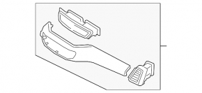 Black front panel trim with air vents for the 19-21 Hyundai Tucson