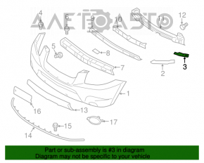 Left front bumper mount for Hyundai Santa Fe 2005-2012