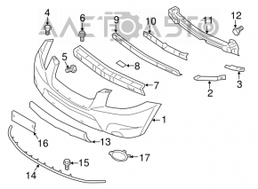Left front bumper mount for Hyundai Santa Fe 2005-2012