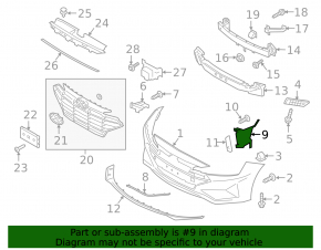 Front left bumper air duct Hyundai Elantra AD 19-20